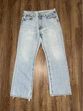 Vtg Y2K X2 Jeans Men Loose Bootcut Blue  34x32 M42
